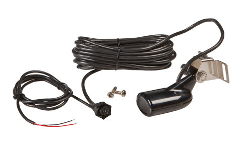 Lowrance HST-WSU 000-0106-48 skimmer transom transducer with steel bracket, screws and long cable ending in blue plug