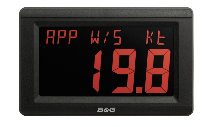 B&G 000-11089-001 30/30 HV display for Triton or H5000 systems, black display with large red digits reading APP W/S 19.8
