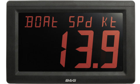 B&G 000-11090-001 40/40 HV display for Triton or H5000 systems, black display with large red digits reading BOAT SPD KT 13.9