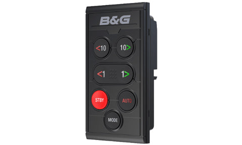 B&G 000-13296-001 Triton2 autopilot keypad controller, black keypad with red and green arrow keys and a MODE button