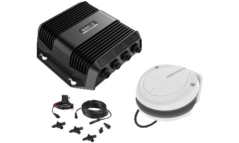 B&G Simrad 000-13337-001 NAC-2 VRF autopilot core pack, black computer box, white compass, cables and T-pieces