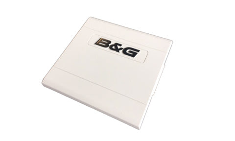 B&G 000-13722-001 Triton 2 display suncover, white square padded cover with black B&G lettering