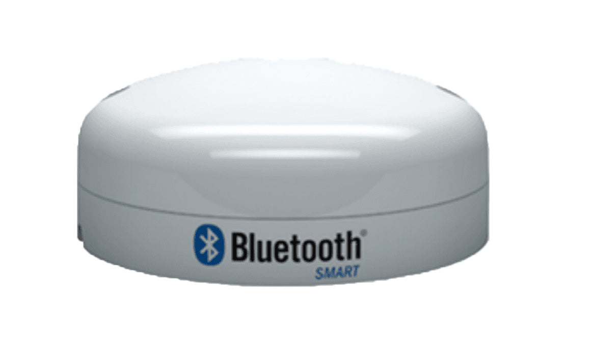 B&G 000-14388-001 WS320 wireless interface, white domed unit with a blue Bluetooth Smart logo on its front