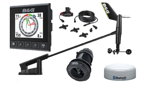 B&G 000-14956-002 Triton2 speed, depth and wireless wind pack 2019, display, vane, transducer and white Bluetooth puck
