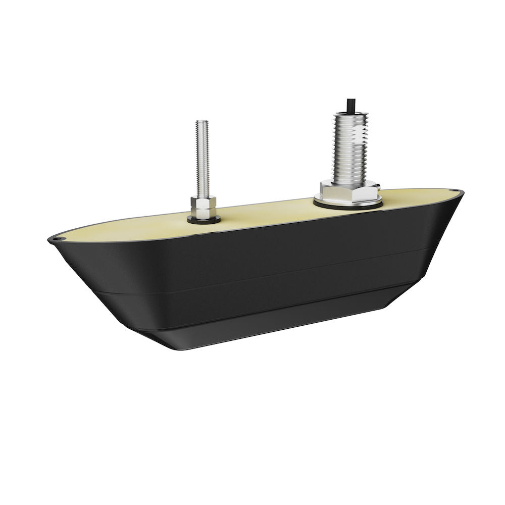 Lowrance 000-16241-001 Active Imaging HD thru-hull dual transducer starboard, black fairing with cream top and two studs