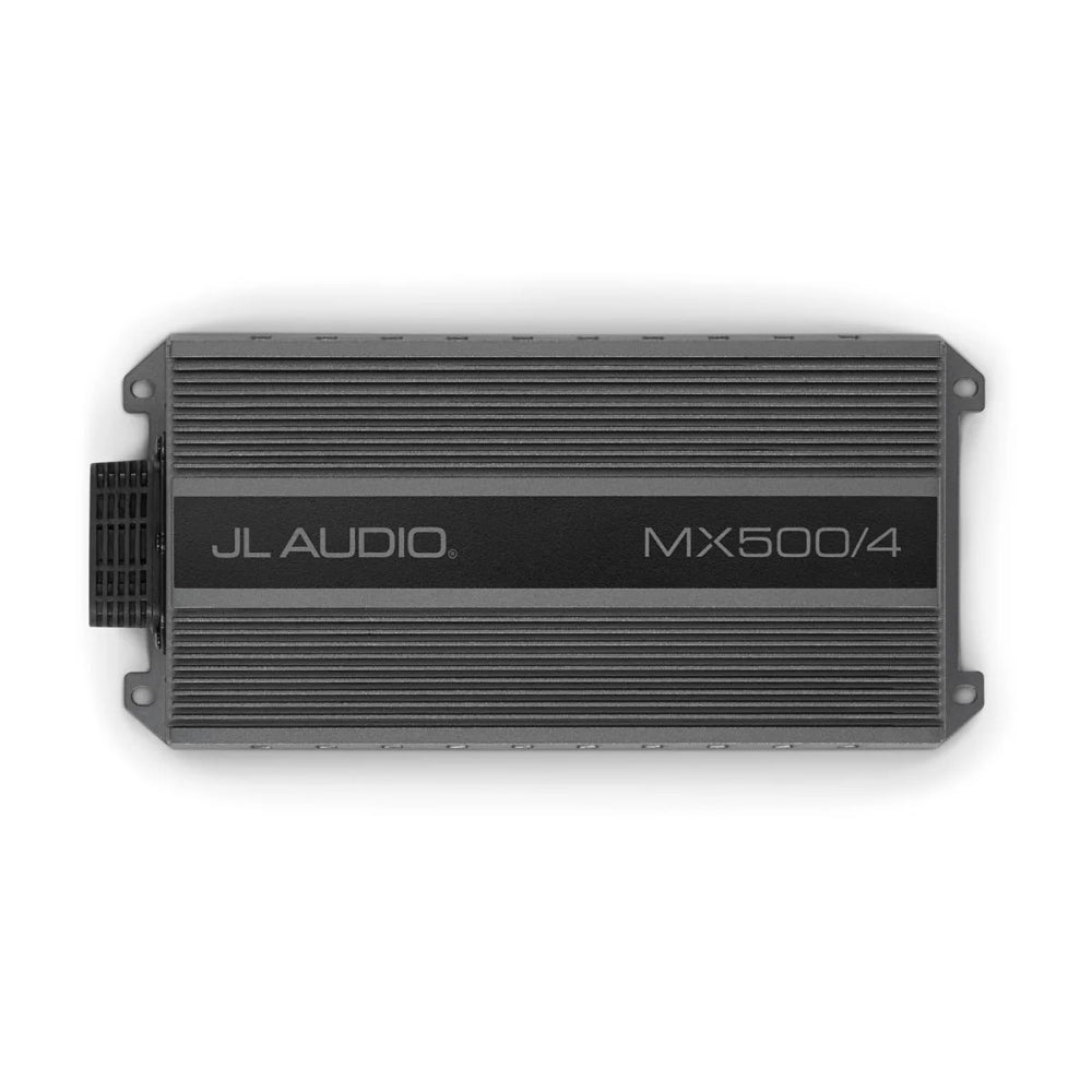 JL Audio MX500/4 010-03106-00 marine and powersports 4 channel amplifier, grey finned case