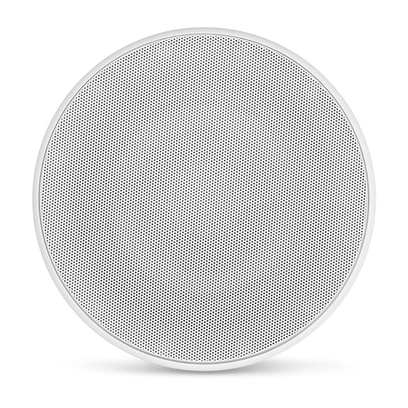 JL Audio M6 010-03913-00 marine speaker grille, white round mesh cover, front view