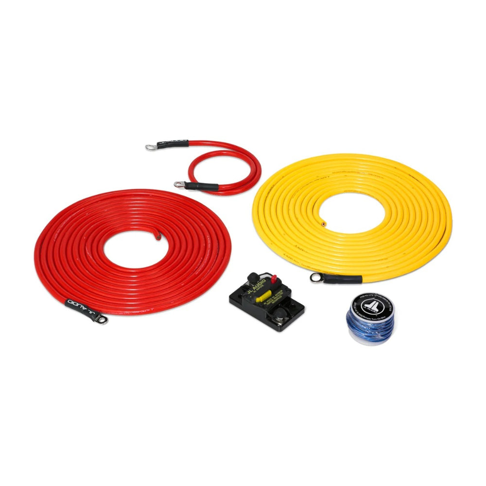JL Audio 010-13418-00 premium power connection kit 20 ft, red and yellow cables, fuse holder and terminals