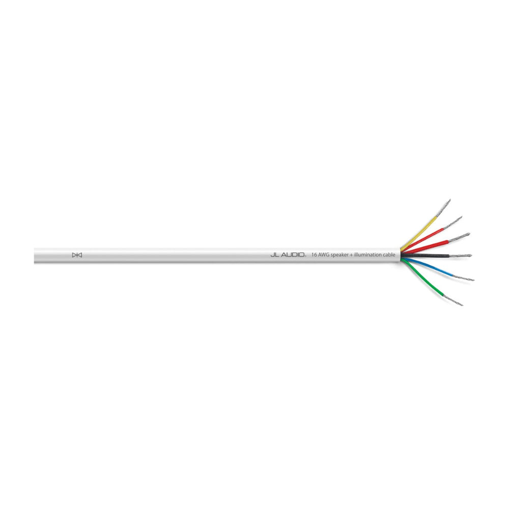 JL Audio 010-13423-00 white multifunction cable 250 ft, white jacketed cable with six coloured wires exposed