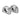 JL Audio 010-13705-00 M6 enclosed tower speaker pipe mounts for 2.25in pipe, pair of polished silver clamps