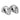 JL Audio 010-13706-00 M6 enclosed tower speaker pipe mounts for 2.375in pipe, pair of silver clamps