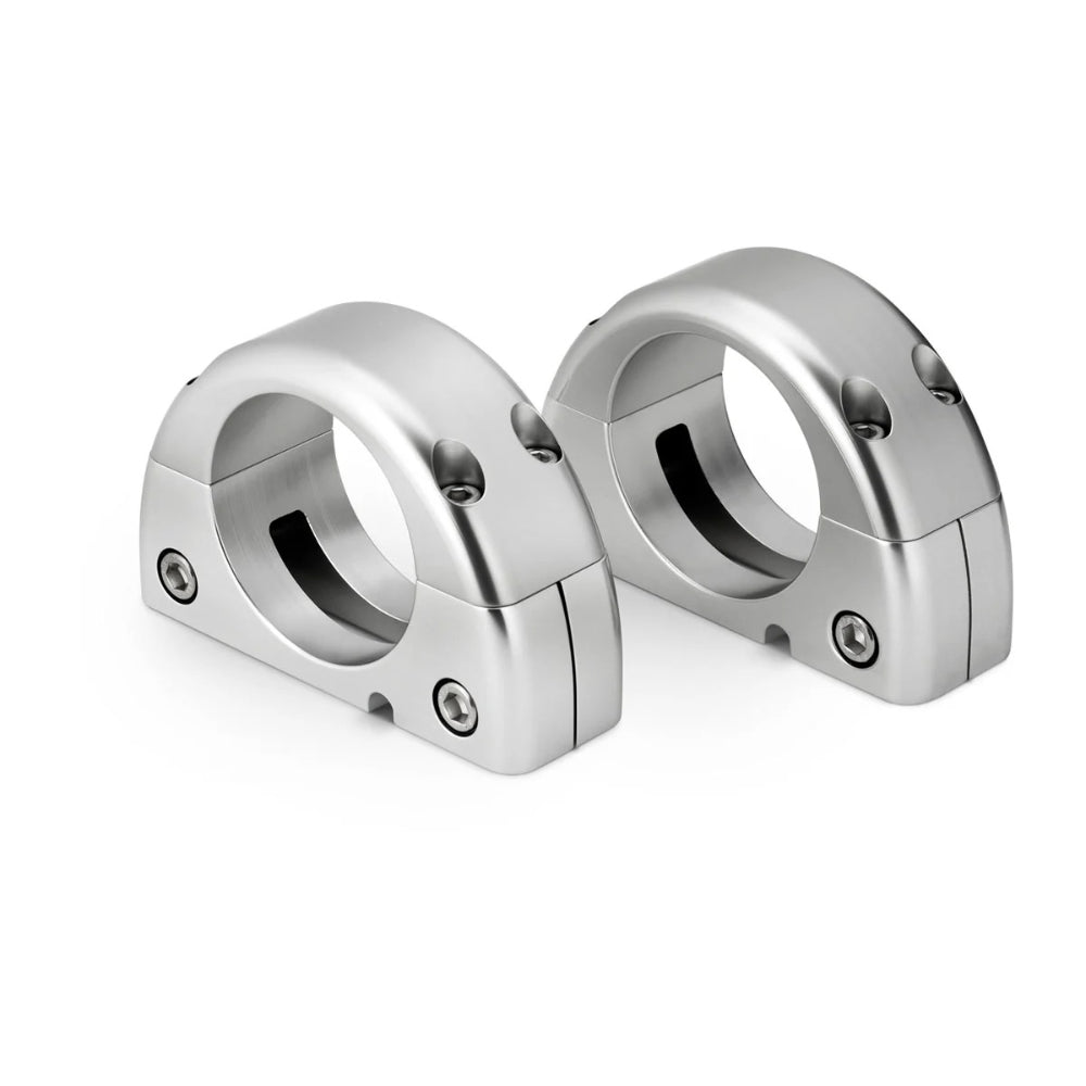 JL Audio 010-13707-00 mount fixture for enclosed tower speaker, pair of polished silver pipe mounts