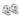 JL Audio 010-13719-00 mount fixture for enclosed tower speaker, pair of silver swivel pipe mounts