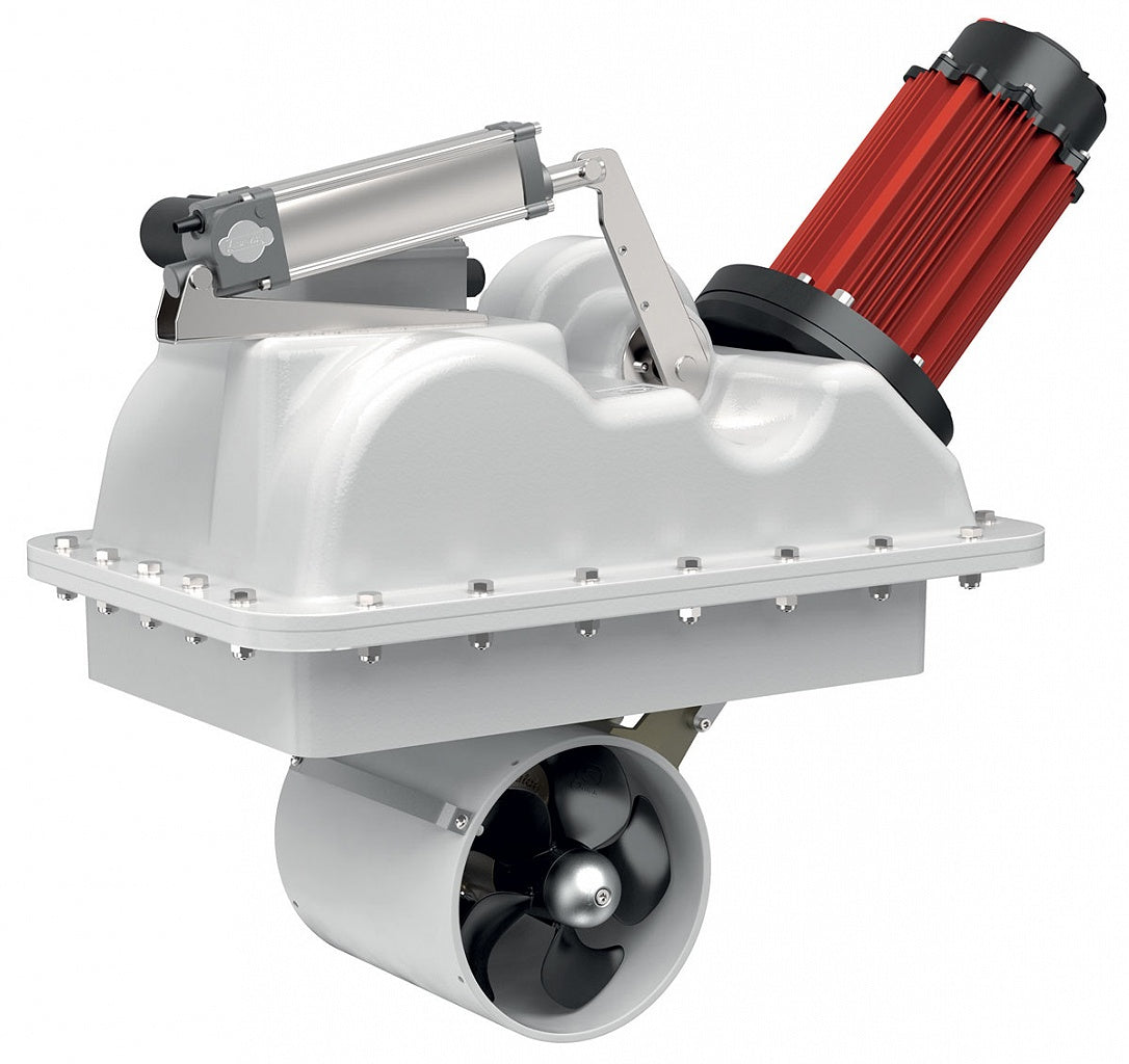Quick FGBTRS180851A00 BTR QSY 185-85 retractable bow thruster 85kgf 12V proportional AMC, white housing, red motor, tunnel