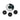 Scanstrut DS-LP-30-S low profile stainless cable seal plate with its black rubber grommets, top view on white