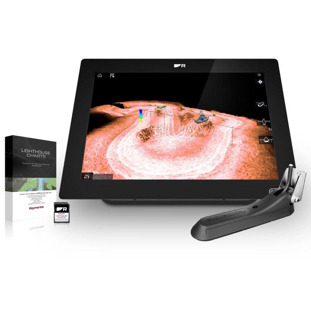 Raymarine E70639-03-WEU Axiom+ 12 RV with LightHouse charts box, SD card and transducer, 3D sonar on screen