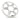 Fusion Apollo 010-13291-01 7.7in sports white speaker grille, single close view of the spokes and logo