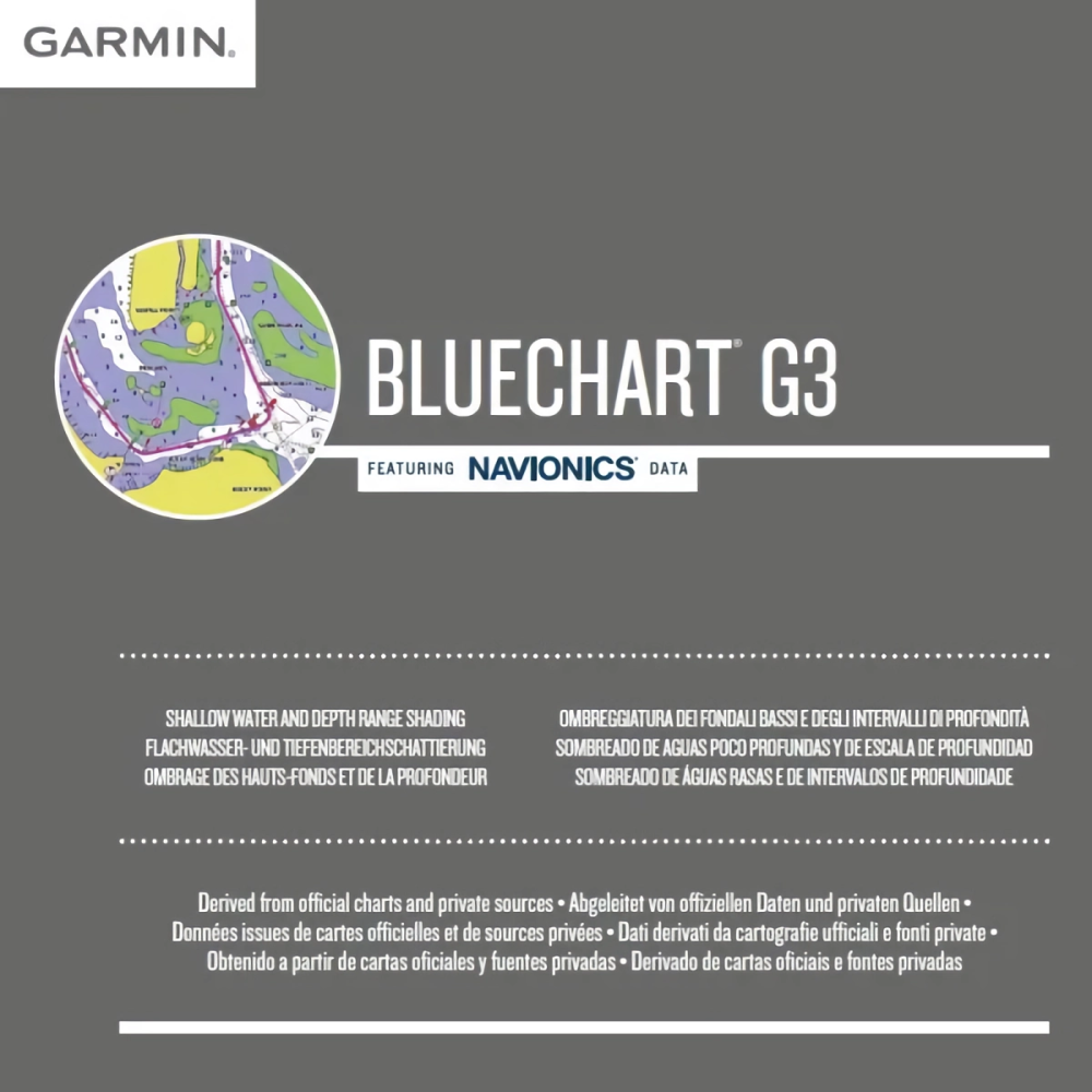 Garmin BlueChart g3 010-10800-70 UK and Ireland marine detail map, grey card cover with BlueChart g3 text