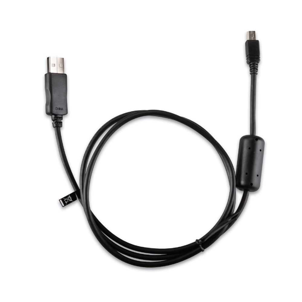Garmin 010-11478-01 micro USB cable, black lead with ferrite bead, USB-A plug and micro USB plugs