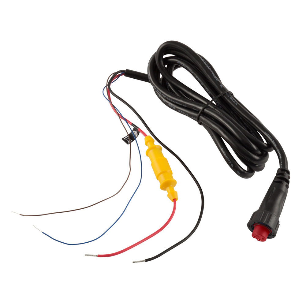 Garmin 010-12445-00 power data cable 4-pin for Echomap Plus 7Xcv, black cable with fuse and coloured bare wires