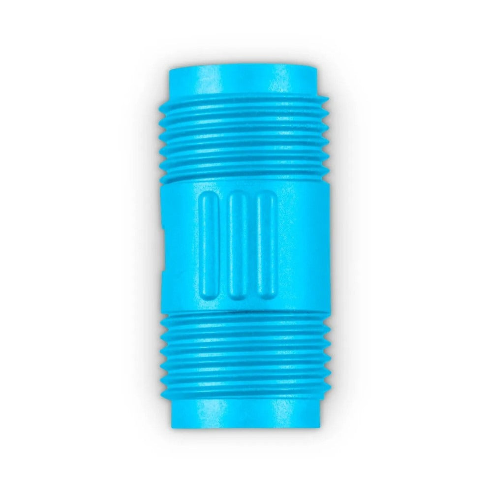 Garmin 010-12531-00 cable coupler for BlueNet network, bright blue ribbed barrel coupler