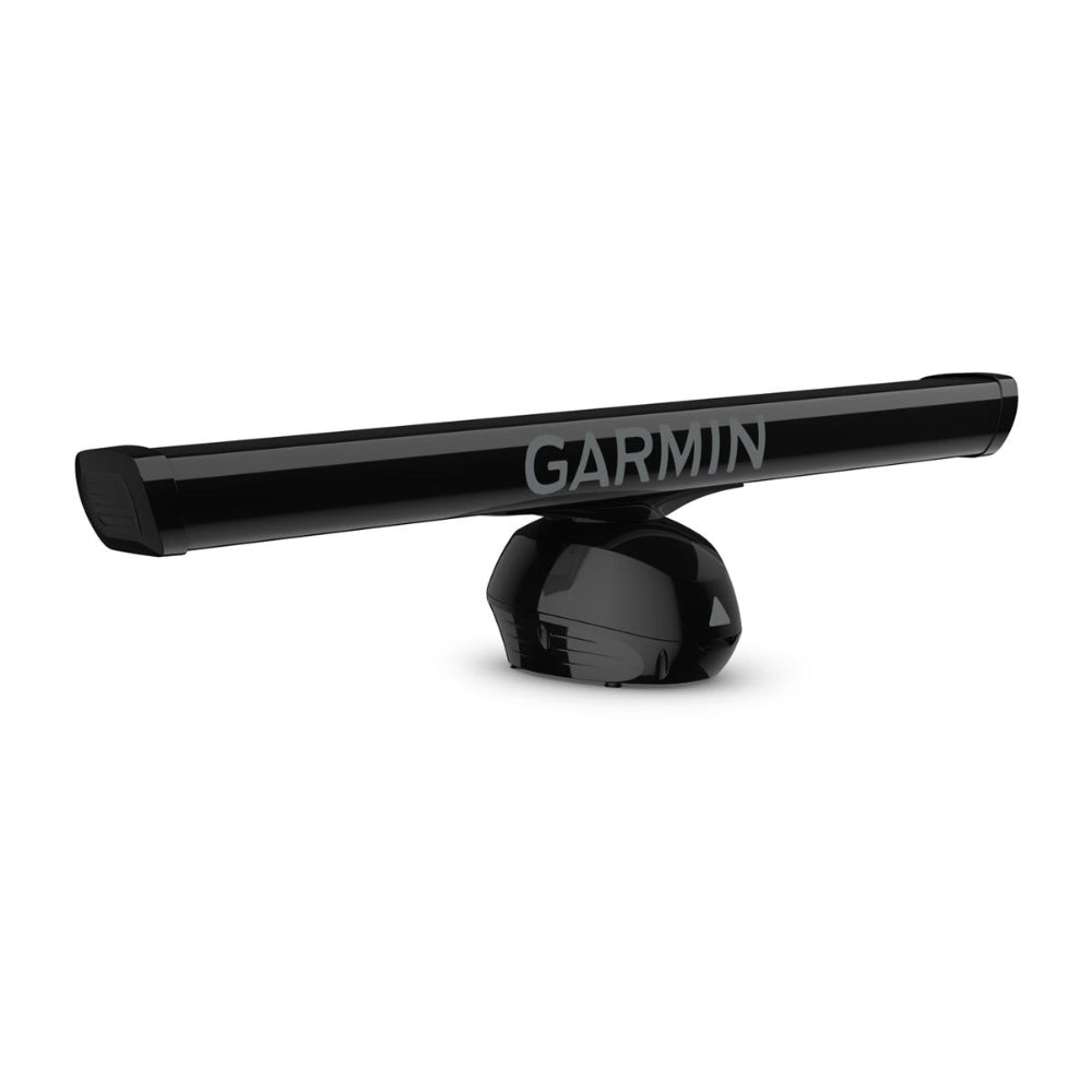 Garmin GMR Fantom 126 K10-00012-33 black open array radar, angled view of bar and black pedestal