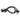 Fusion MS-CBUSBFM1 USB panel mount cable, black lead with a round capped USB socket and a USB plug, large view