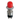 Quick FD230R000000A00 230R weatherproof push button switch red 30 A IP55, red rubber cap on a chrome threaded body