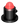 Lopolight NL301-411-B black red obstruction light with glowing dome, on round flange base with side connector