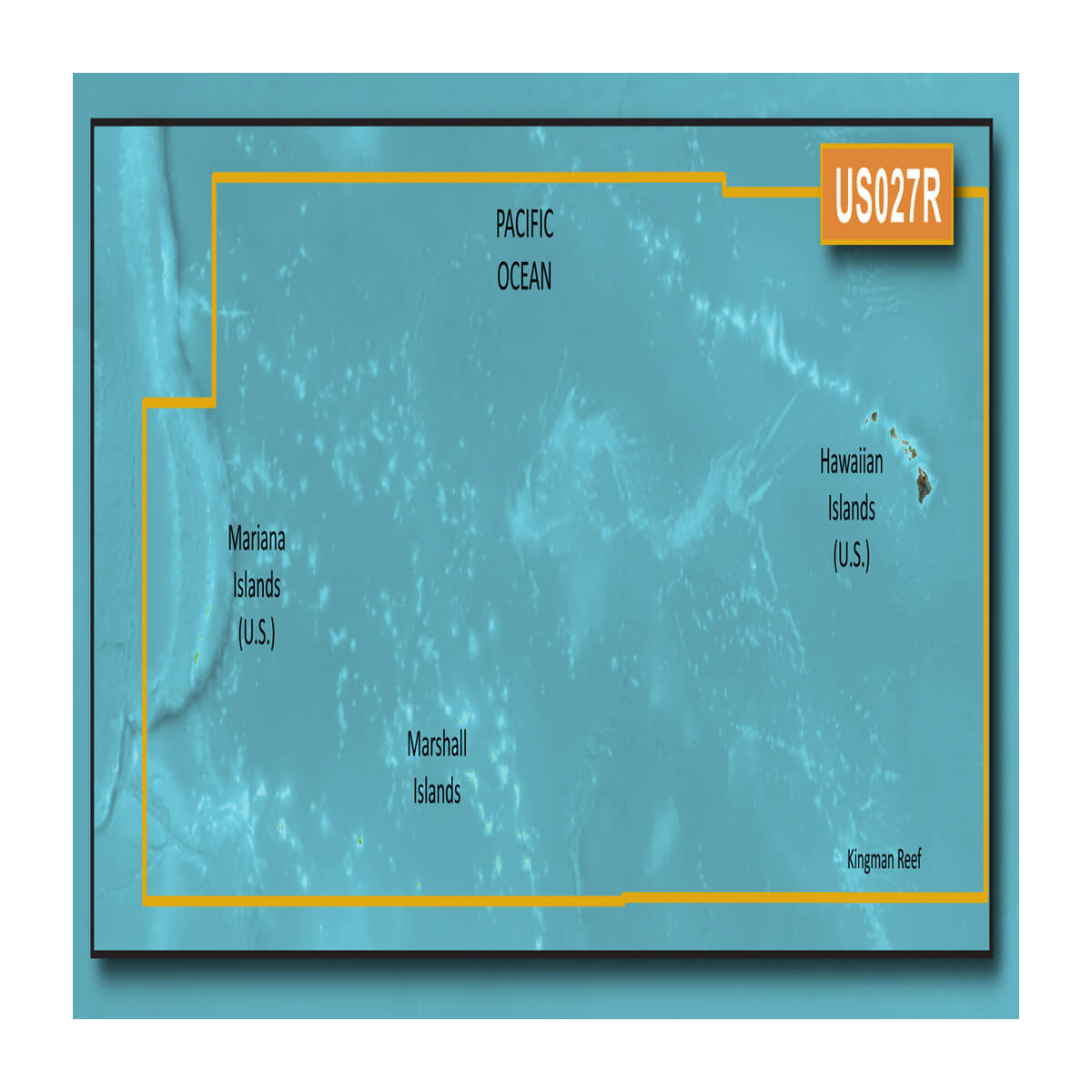Garmin BlueChart g3 microSD card 010-C0728-20, coverage map of the Hawaiian Islands to the Mariana Islands
