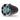 Fusion 010-02771-51 Signature Series 3i black tower speaker, angled front view lit aqua behind the grille