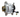 Balmar 60 series alternator 120A 12V, 60-120-K6, white alternator with a gold K6 pulley and a saddle mount, with a harness
