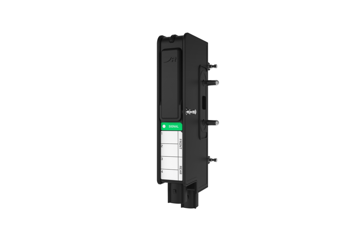 Raymarine E70597 signal module, front view of the YachtSense module with its connector side