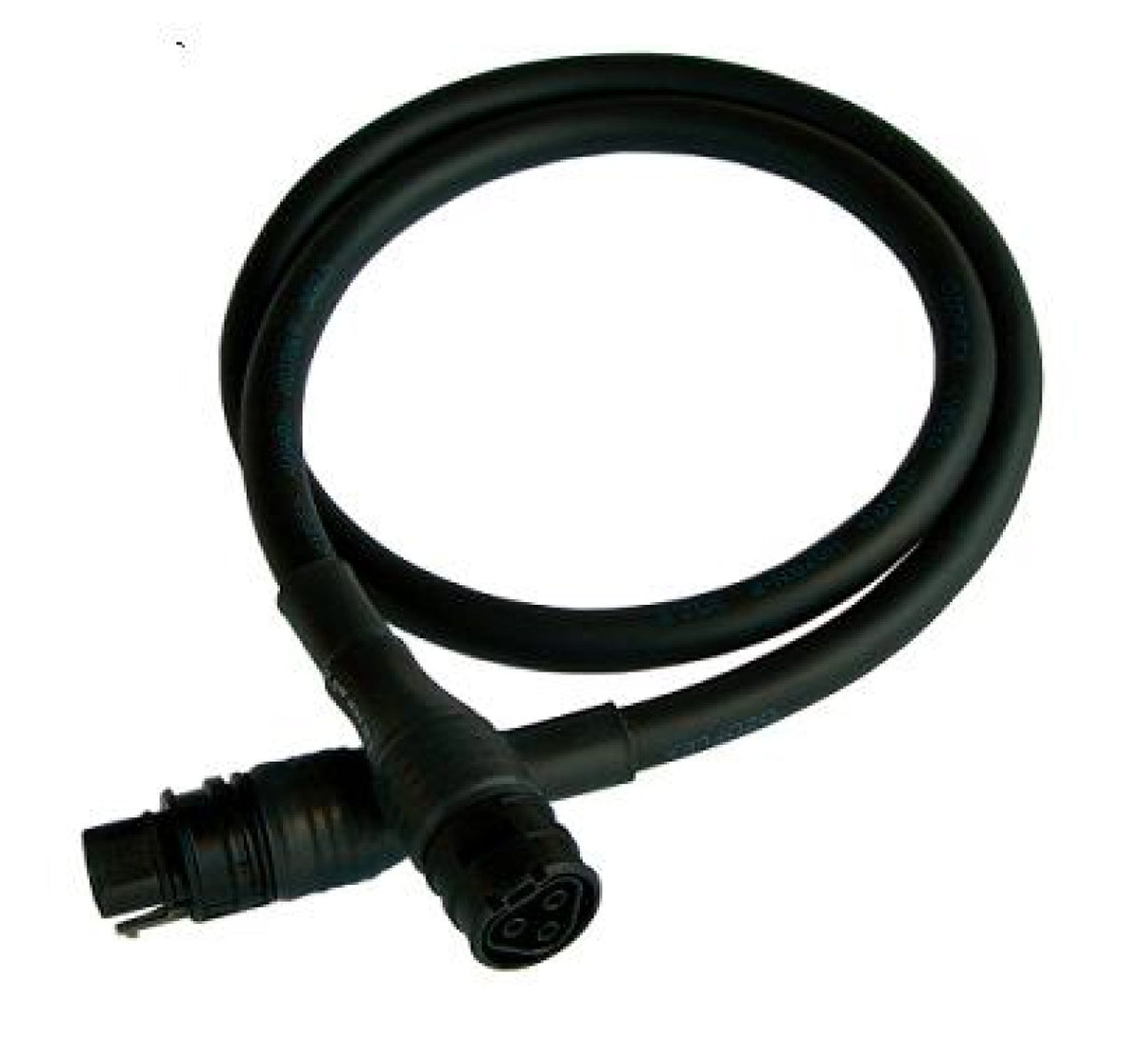 Connection cable for the AC16 system 1 m, AC16-02-1, black rubber cable with large black Ratio plugs at each end