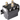 Quick FTT631512000B00 T6315-12 contactor unit 12 V 150 A IP66, black relay box with brass studs and tabs