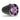 Fusion 010-02771-51 Signature Series 3i black tower speaker, side view with magenta lit grille