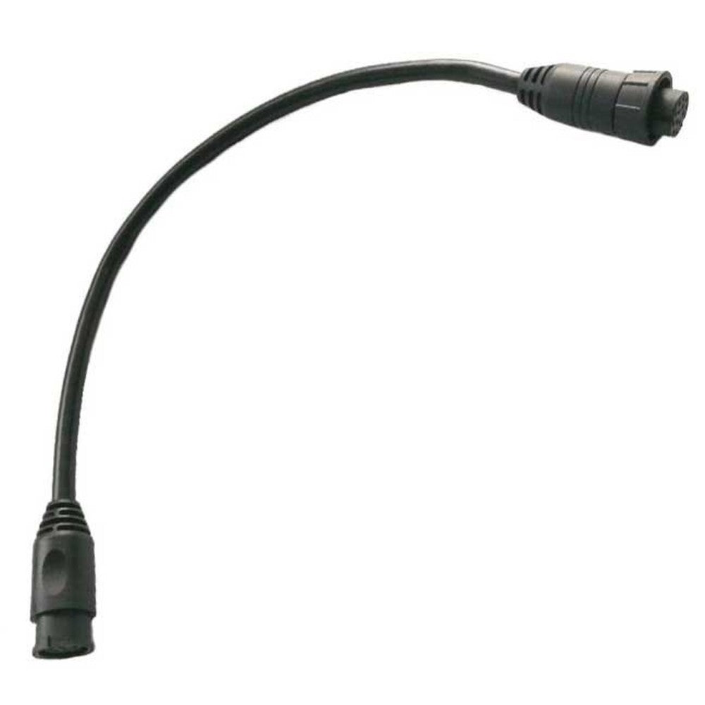 Raymarine A80559 CPT-S and DownVision 9-pin transducer to Element HV adaptor cable, black cable with two round plugs