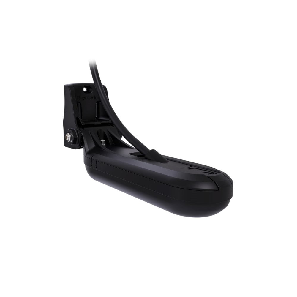 Raymarine E70643 HV100.02 HyperVision transom transducer 6 m cable, black body with a bracket and a cable