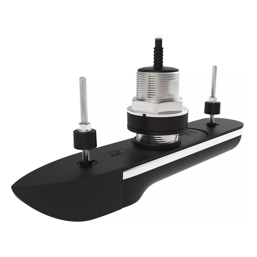 Raymarine A80704 RVM-400 RealVision MAX 3D through hull transducer, black fairing, stainless threaded barrel and studs