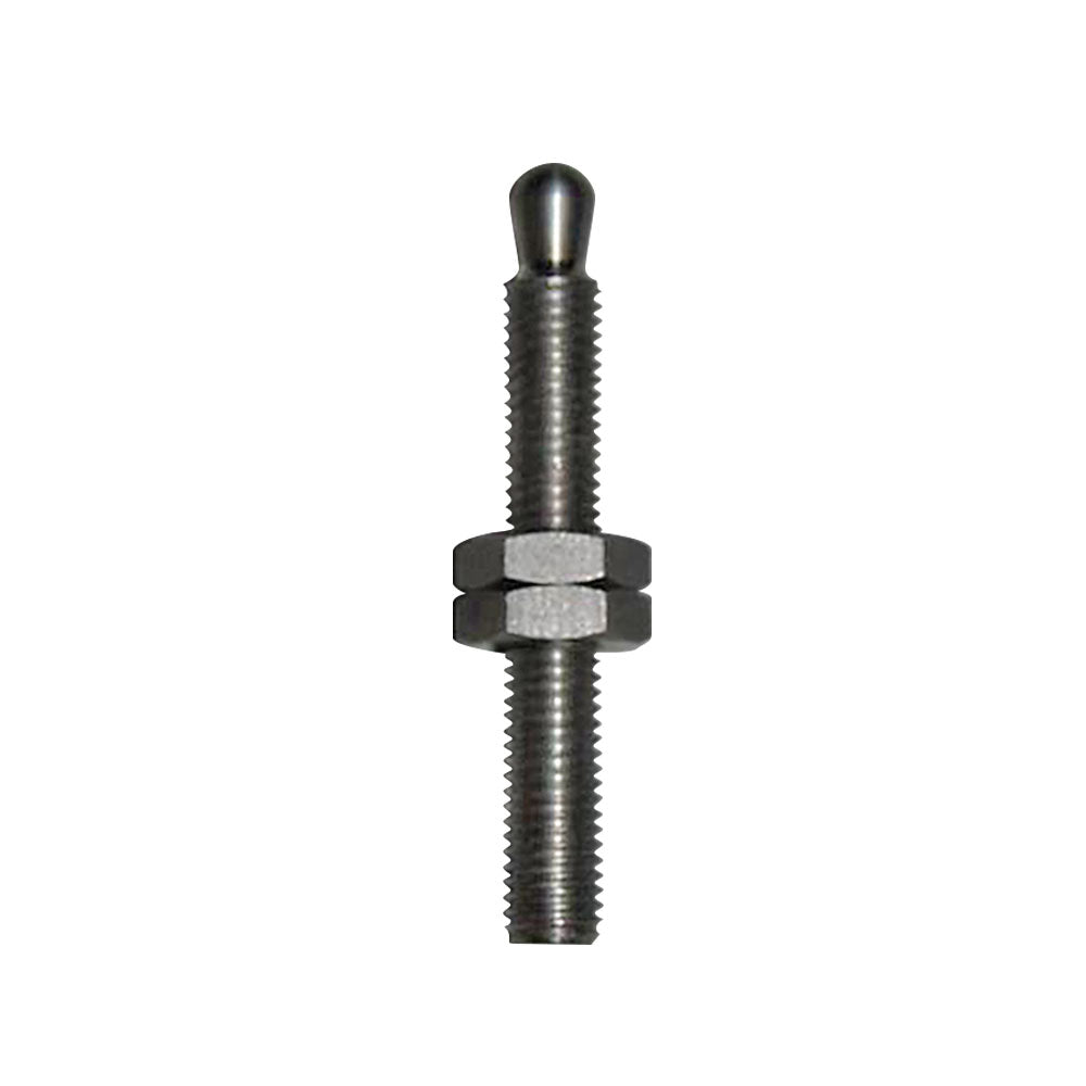 Raymarine D021 tiller pin long thread pack of 5, steel pin with a rounded tip, thread and two locking nuts