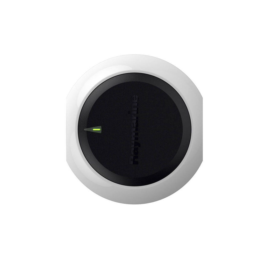 Raymarine E70096 EV-1 sensor core, top view of round white unit with a black centre and green marker