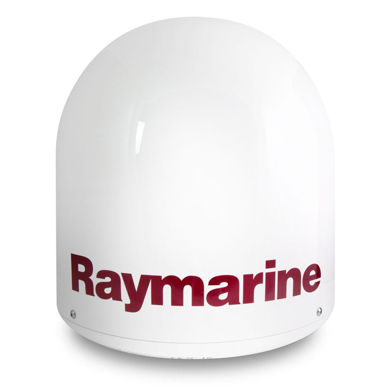 Raymarine E70454 33STV 33 cm satellite TV system for Europe, white dome with maroon Raymarine lettering