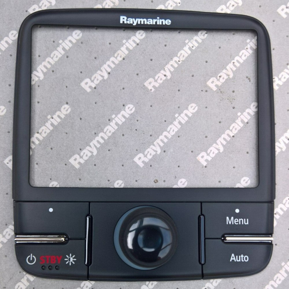 Raymarine R70051 p70R keypad and rotary knob, black front panel with Menu, Auto and STBY buttons and a rotary knob