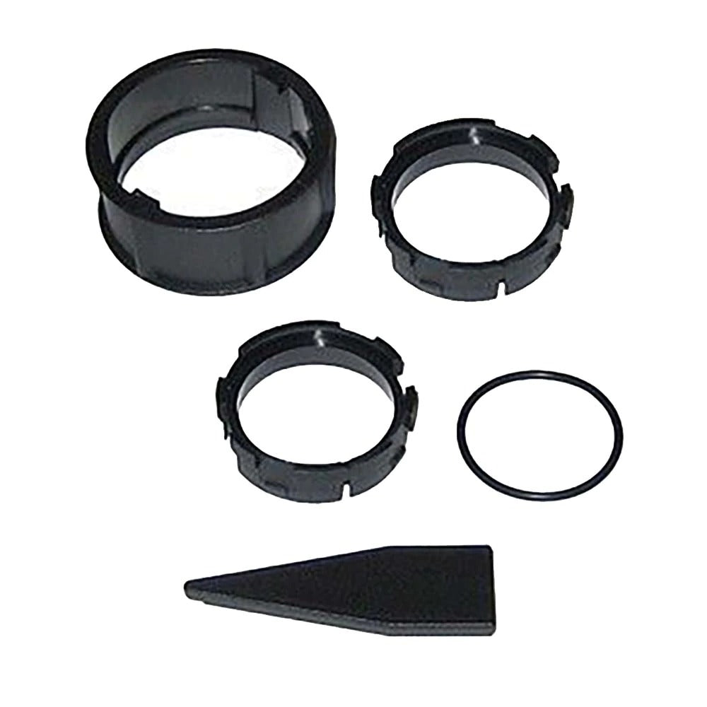 Raymarine R70615 RealVision 25-pin locking collar kit, black locking collars, a black O-ring and a black key