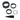 Raymarine R70615 RealVision 25-pin locking collar kit, black locking collars, a black O-ring and a black key