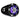 Fusion 010-02437-00 8.8in black wake tower speaker, chrome grille lit violet, front three-quarter view
