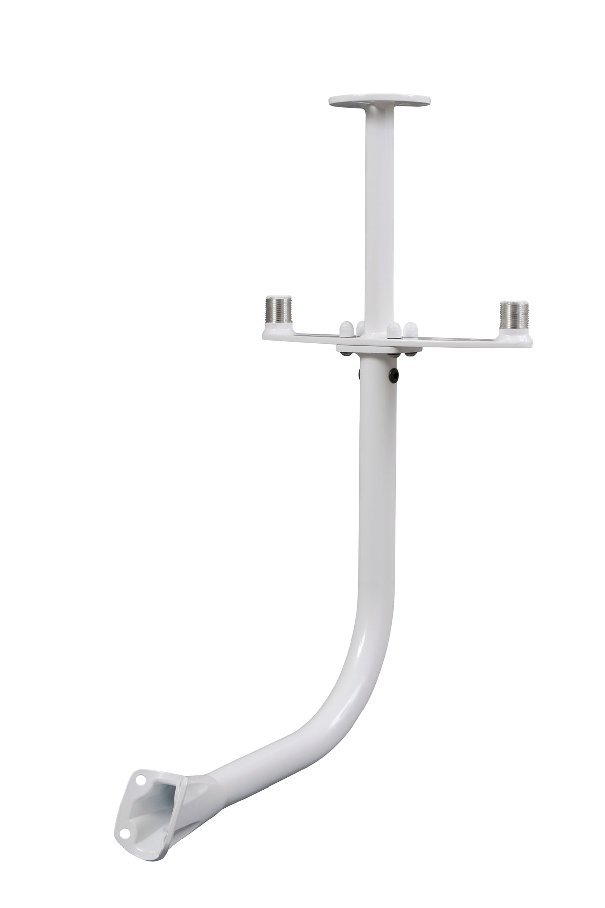 Scanstrut APT-LB-GPS2-01 white central bar for a PowerTower with antenna arms, curved stem and flat top plate