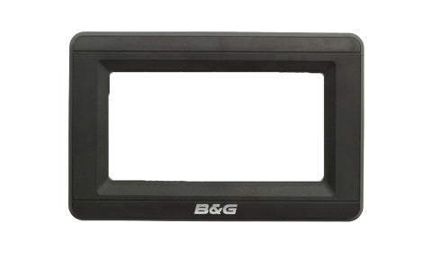 B&G BGH291011 20/20HV bezel in black, black rectangular frame with an empty window and B&G lettering