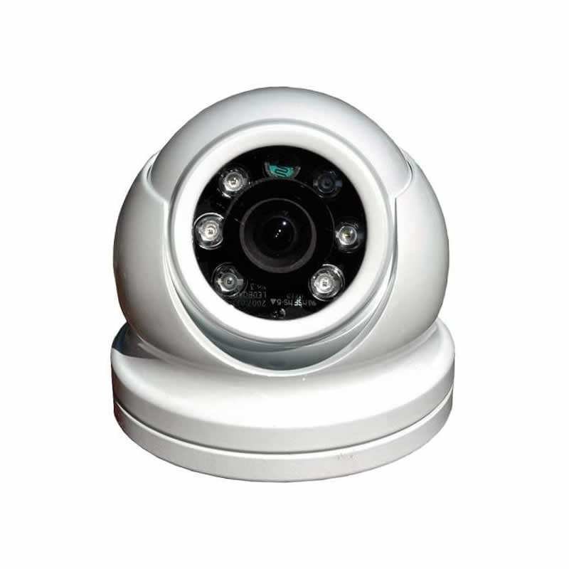 Iris IRIS460 3MP IP mini dome camera 00003-003, black 1.8 mm lens, shown as white dome, IR LEDs