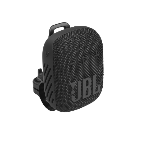 JBL Marine JBLWIND3S Wind 3S portable mobility Bluetooth speaker, black woven speaker with a JBL logo and a handlebar strap